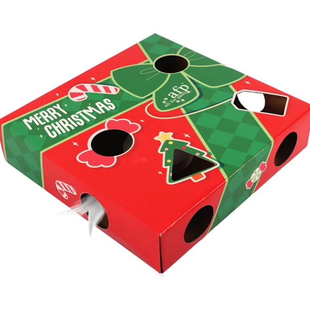 Weihnachten|Katzenspielzeug>Futterfreund AFP Happy Holidays Peek A Pounce Geschenkbox