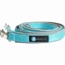 Halsbänder, Leinen & Geschirre>Futterfreund Anny-x Führleine Classic Bolt Fun, 3m, grau/eisblau
