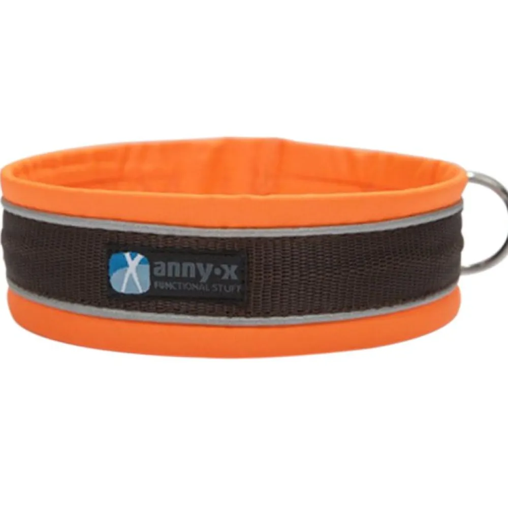 Halsbänder, Leinen & Geschirre>Futterfreund Anny-x Steckhalsband Protect, leuchtorange/braun