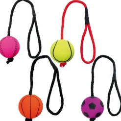 Sport & Training|Spielzeug>Futterfreund Ball am Seil, Moosgummi, schwimmt, 6cm/30cm