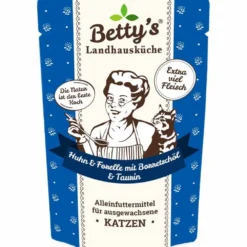 Betty'S Landhausküche>Futterfreund Betty's Landhausküche Pouch Huhn, Forelle + Borretschöl 100g