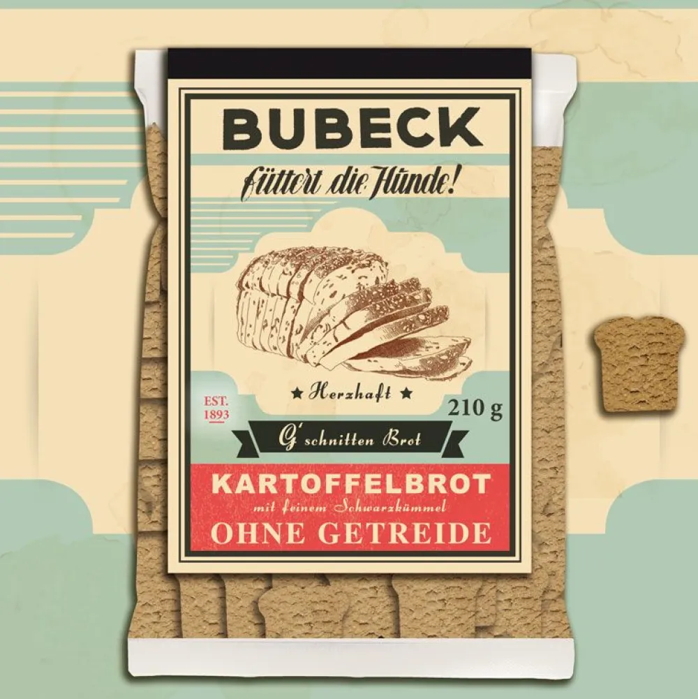 Bubeck|Bubeck>Futterfreund Bubeck Gschnitten Brot mit Truthahnfleisch 210g