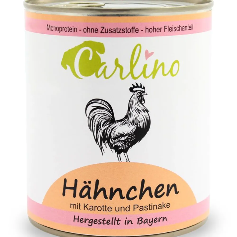 Carlino>Futterfreund Carlino Menü - Hähnchen mit Karotte und Pastinake