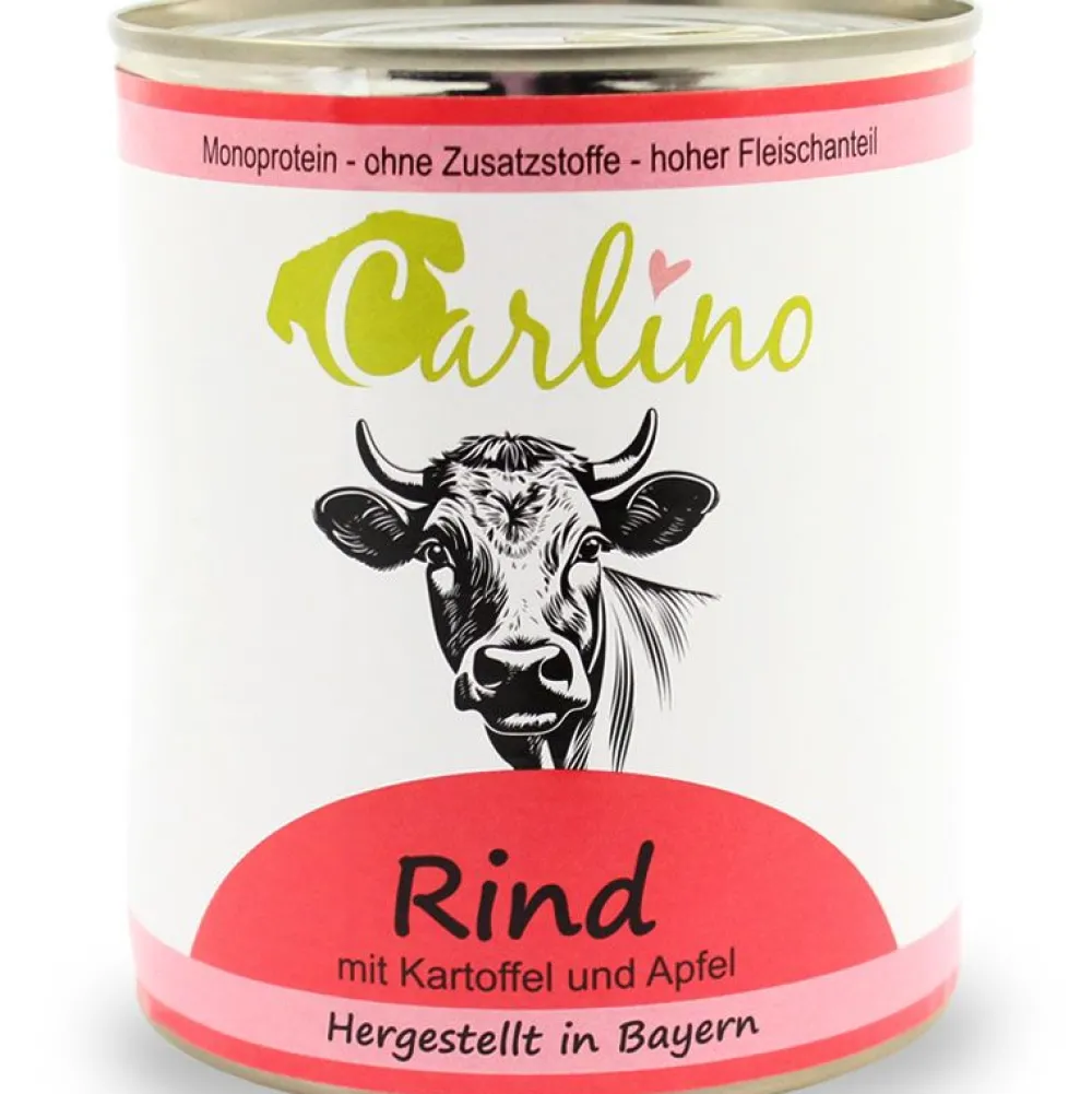 Carlino>Futterfreund Carlino Menü - Rind mit Kartoffel und Apfel