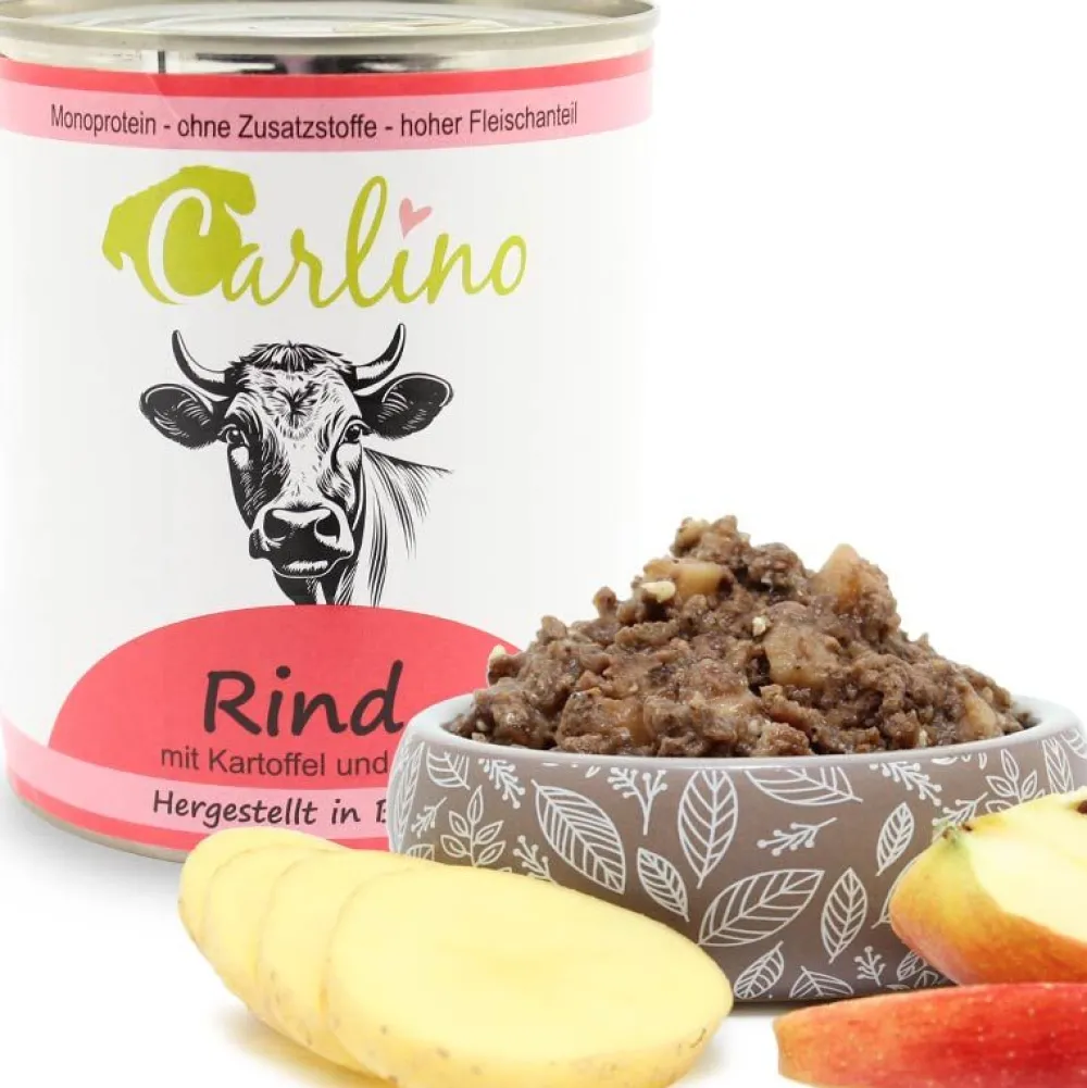 Carlino>Futterfreund Carlino Menü - Rind mit Kartoffel und Apfel
