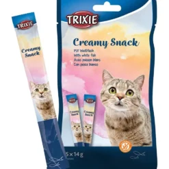 Trixie>Futterfreund Creamy Snack mit Weißfisch, 5 x 14g