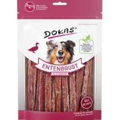 Dokas|Kaustreifen>Futterfreund Dokas Dog Snack Entenbrust in Streifen 250g