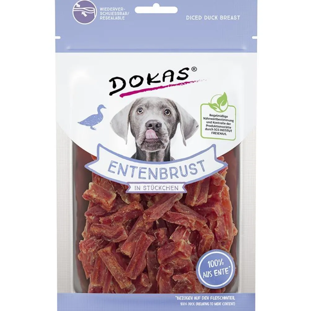 Dokas|Geflügel>Futterfreund Dokas Dog Snack Entenbrust in Stückchen 70g