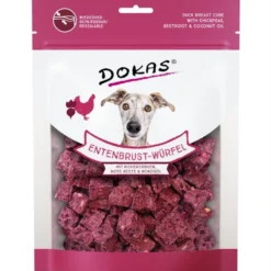 Dokas>Futterfreund Dokas Dog Snack Entenbrust-Würfel mit Kichererbsen 150g