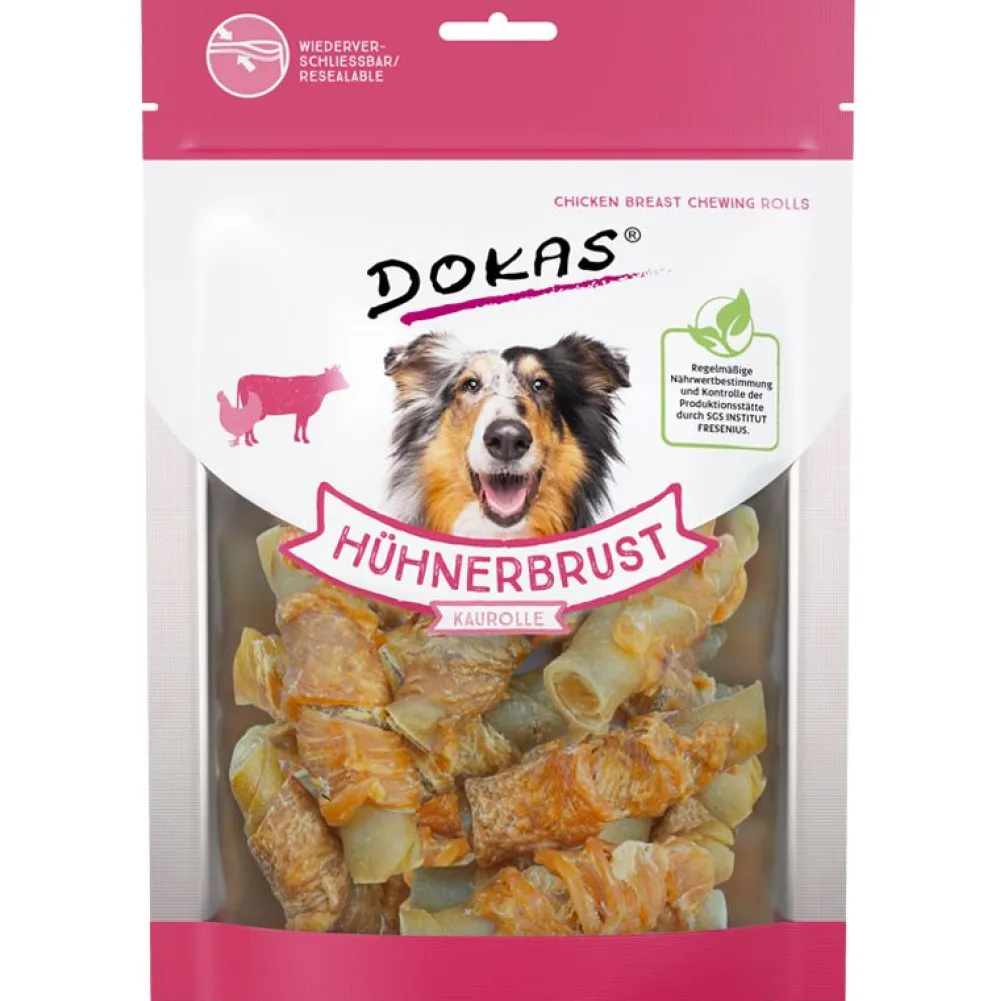 Dokas>Futterfreund Dokas Dog Snack Hühnerbrust Kaurolle 250g