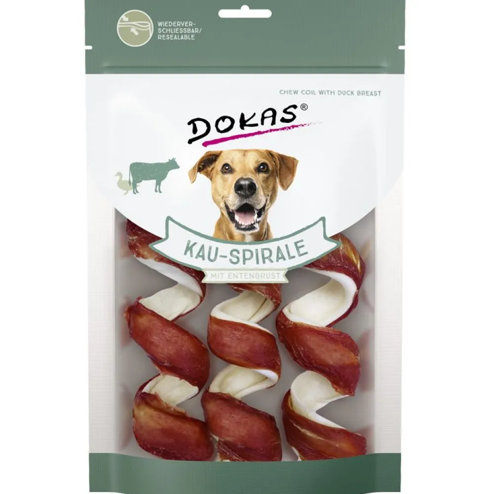 Dokas>Futterfreund Dokas Dog Snack Kau-Spirale mit Entenbrust 3 Stück 110g