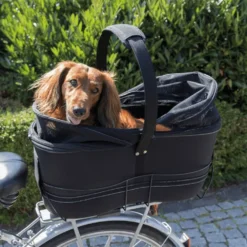 Unterwegs Mit Hund>Futterfreund Fahrradkorb Long für breite Gepäckträger, 29x49x60cm, schw.