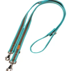 Halsbänder, Leinen & Geschirre>Futterfreund Führleine Soft Grip, türkis/braun