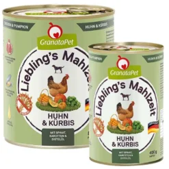 Granatapet>Futterfreund Granatapet Lieblingsmahlzeit Huhn und Kürbis