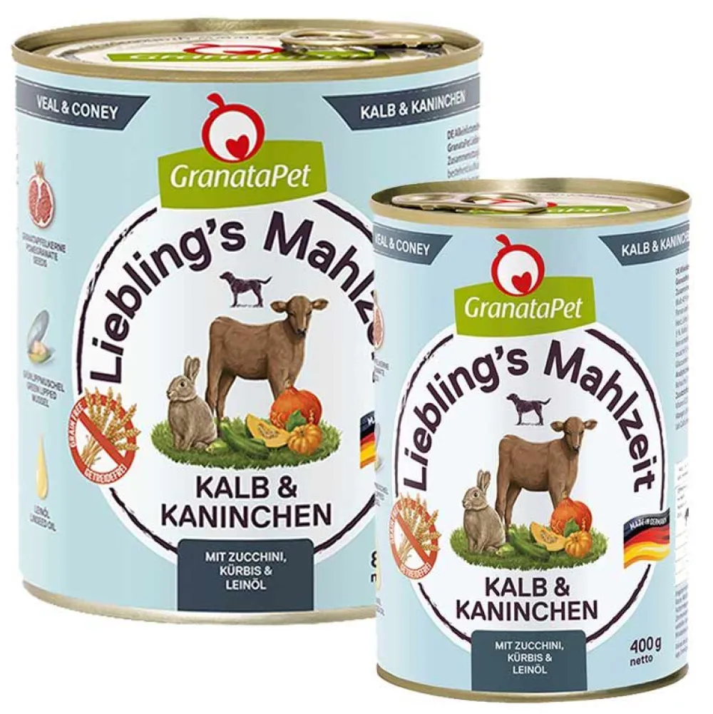 Granatapet>Futterfreund Granatapet Lieblingsmahlzeit Kalb und Kaninchen