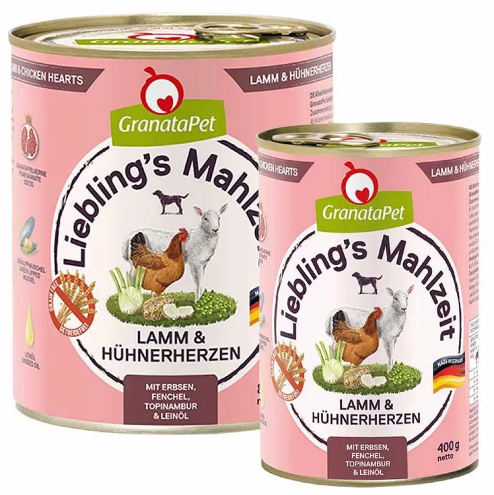 Granatapet>Futterfreund Granatapet Lieblingsmahlzeit Lamm und Hühnerherzen