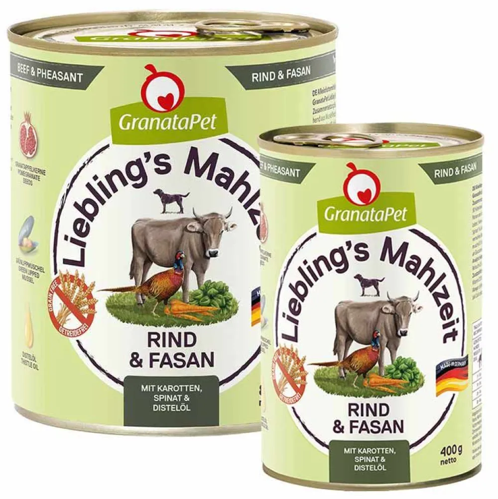 Granatapet>Futterfreund Granatapet Lieblingsmahlzeit Rind und Fasan