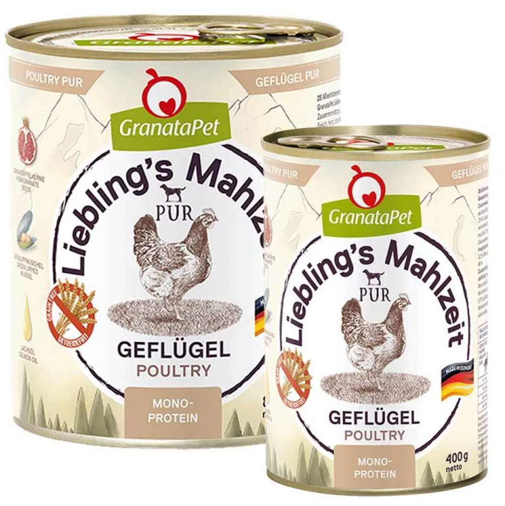 Granatapet>Futterfreund Granatapet Lieblingsmahlzeit Geflügel PUR