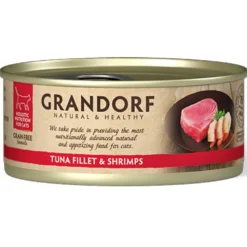Grandorf>Futterfreund Grandorf Katze Dose Thunfischfilet + Garnelen 70g