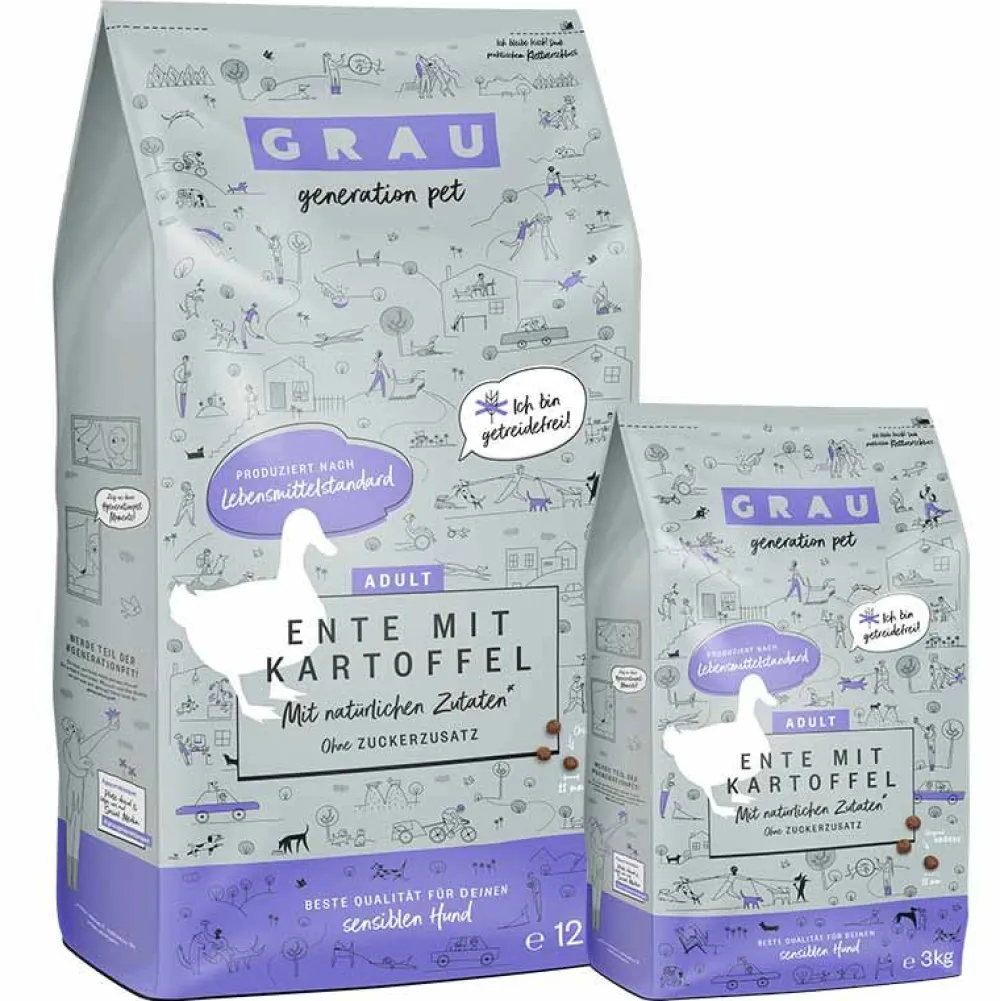 Grau>Futterfreund Grau Hund Adult Ente mit Kartoffel