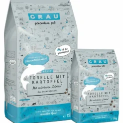 Grau>Futterfreund Grau Hund Adult Forelle mit Kartoffel