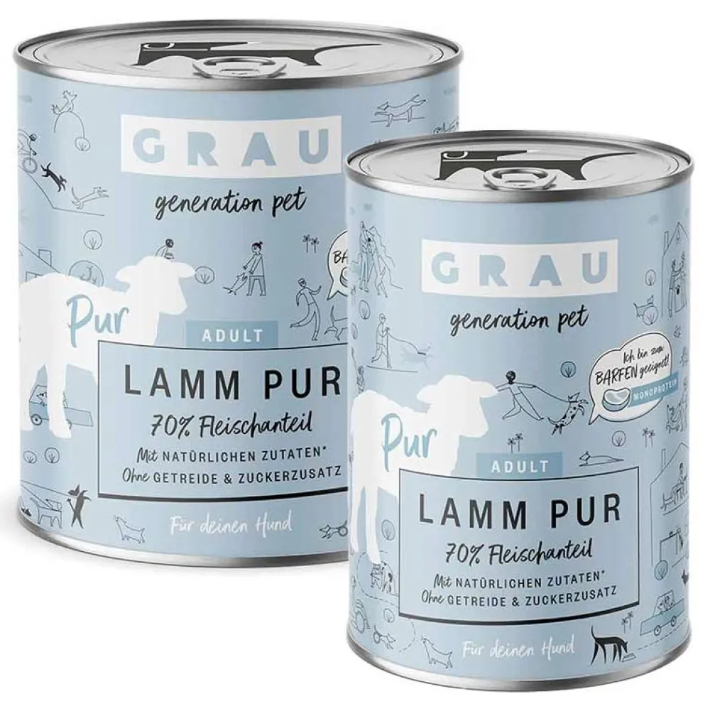Grau>Futterfreund Grau Hund Adult Lamm Pur