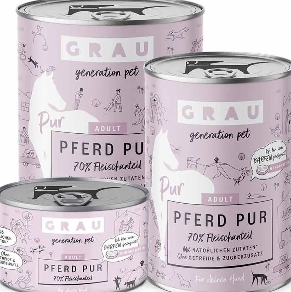 Grau>Futterfreund Grau Hund Adult Pferd Pur