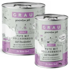 Grau>Futterfreund Grau Hund Adult Pute mit Vollkornreis