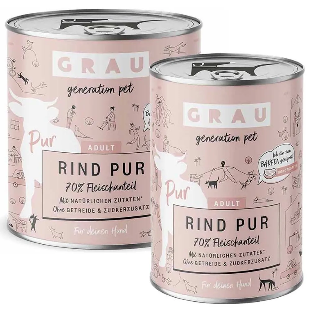 Grau>Futterfreund Grau Hund Adult Rind Pur
