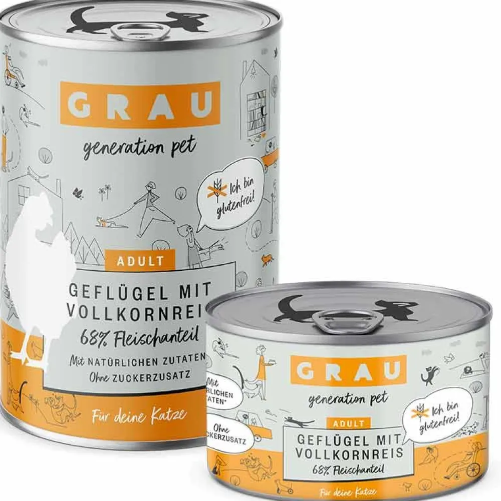 Grau>Futterfreund Grau Katze Adult Geflügel mit Vollkornreis