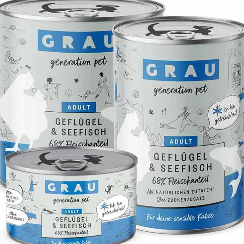 Grau>Futterfreund Grau Katze Adult Geflügel und Seefisch