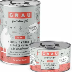 Grau>Futterfreund Grau Katze Adult Huhn mit Karotte und Katzenminze