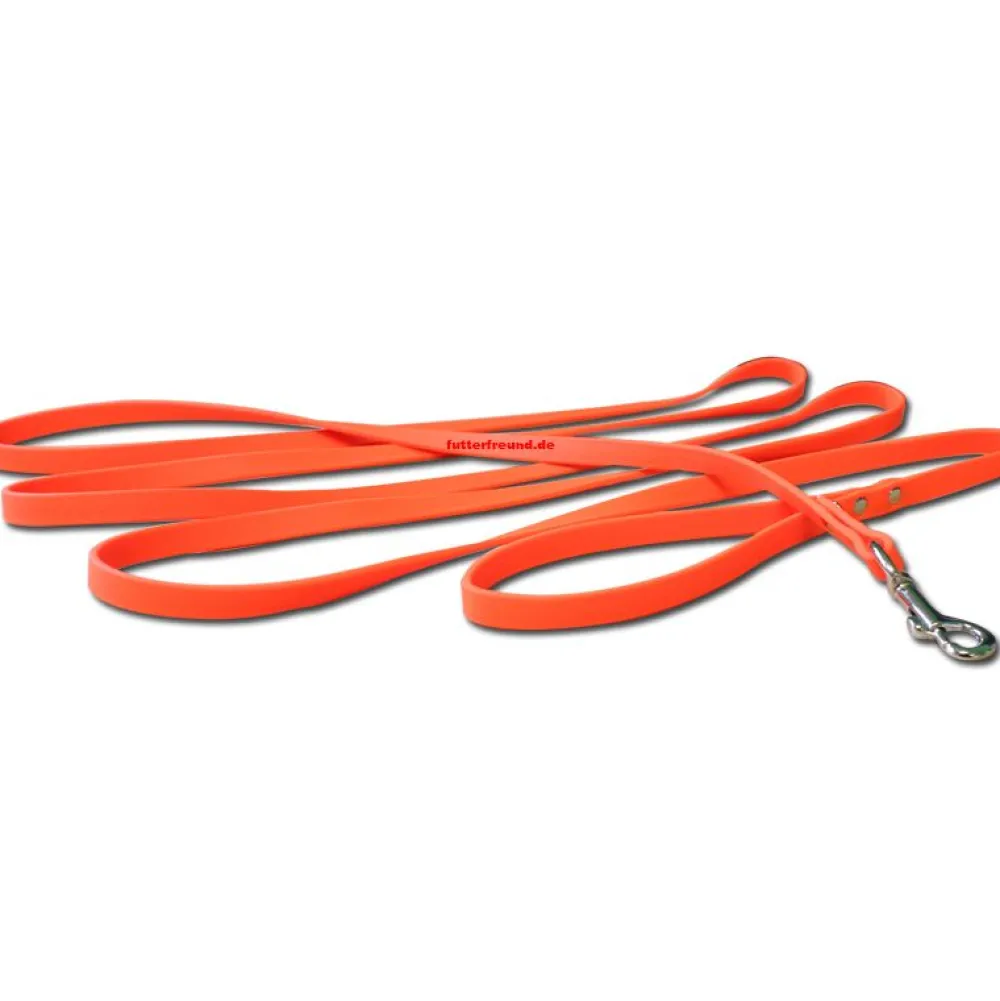 Halsbänder, Leinen & Geschirre>Futterfreund Heim BioThane Suchleine, genietet, leuchtorange