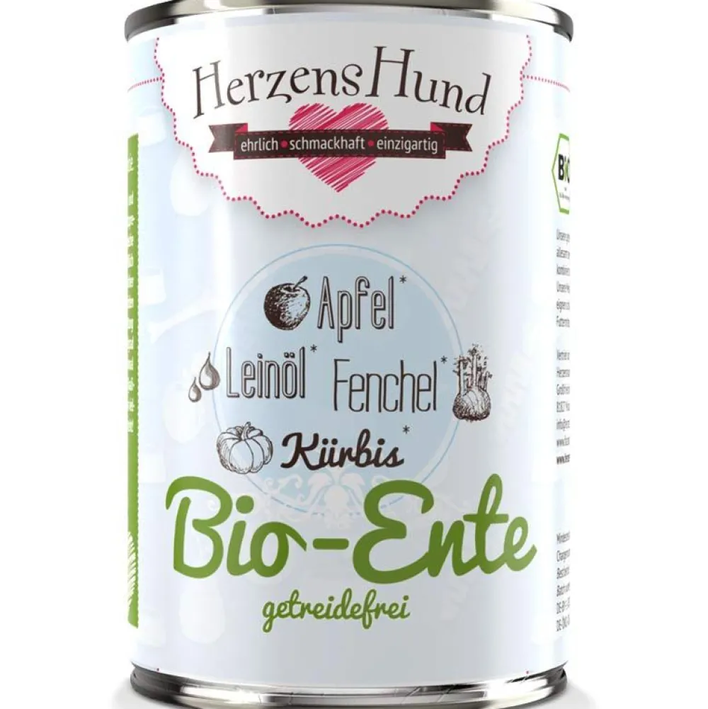 Herzens Hund>Futterfreund HerzensHund Bio-Ente mit Bio-Gemüse -getreidefrei-
