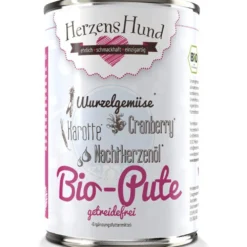 Herzens Hund>Futterfreund HerzensHund Bio-Pute mit Bio-Karotte -getreidefrei-