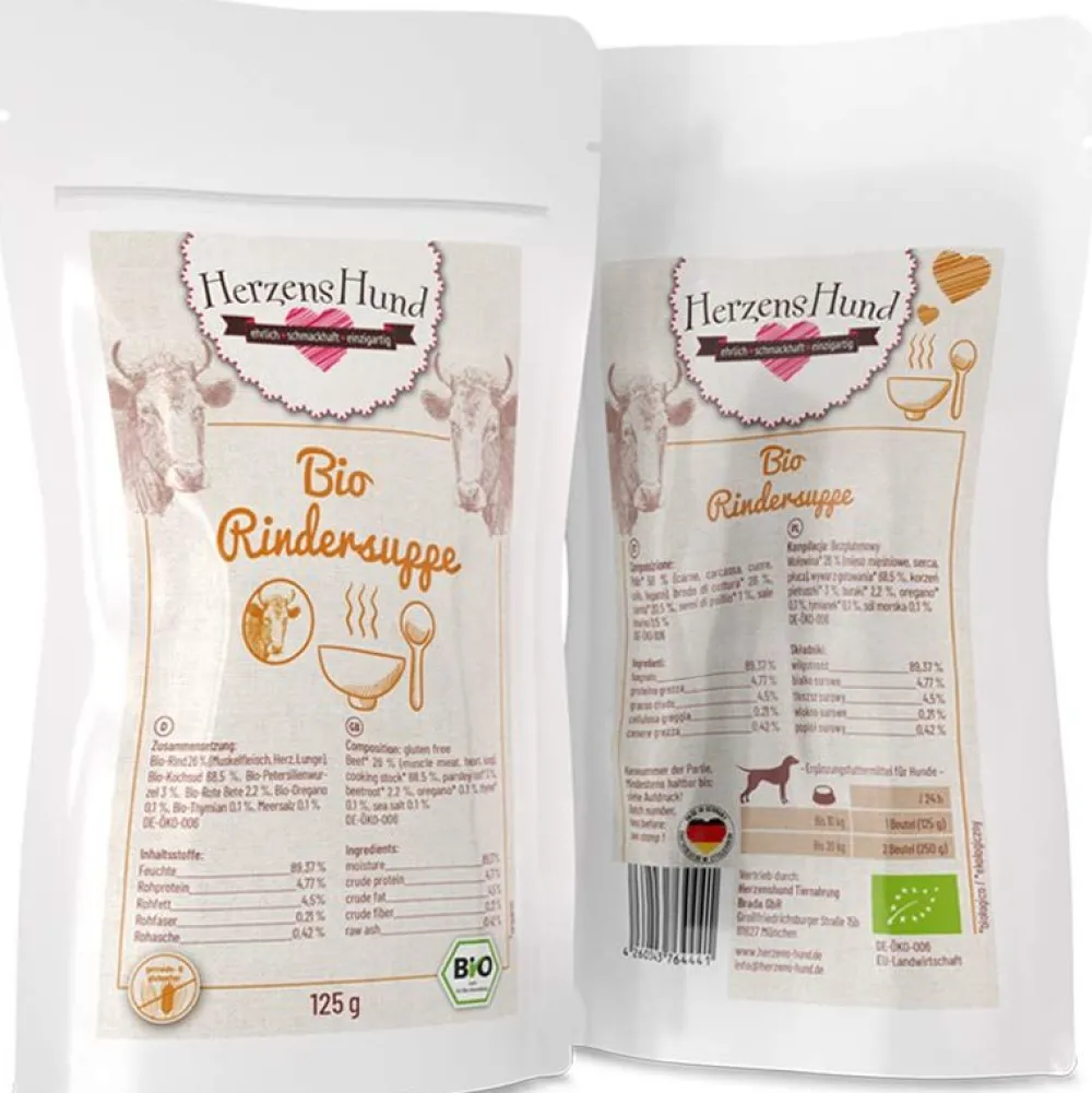 Herzens Hund>Futterfreund HerzensHund Bio-Rindersuppe 125g