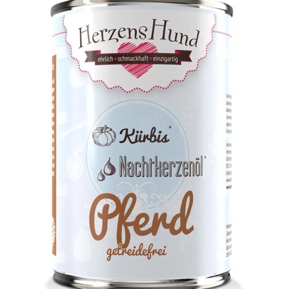 Herzens Hund>Futterfreund HerzensHund Pferd mit Kürbis -getreidefrei-