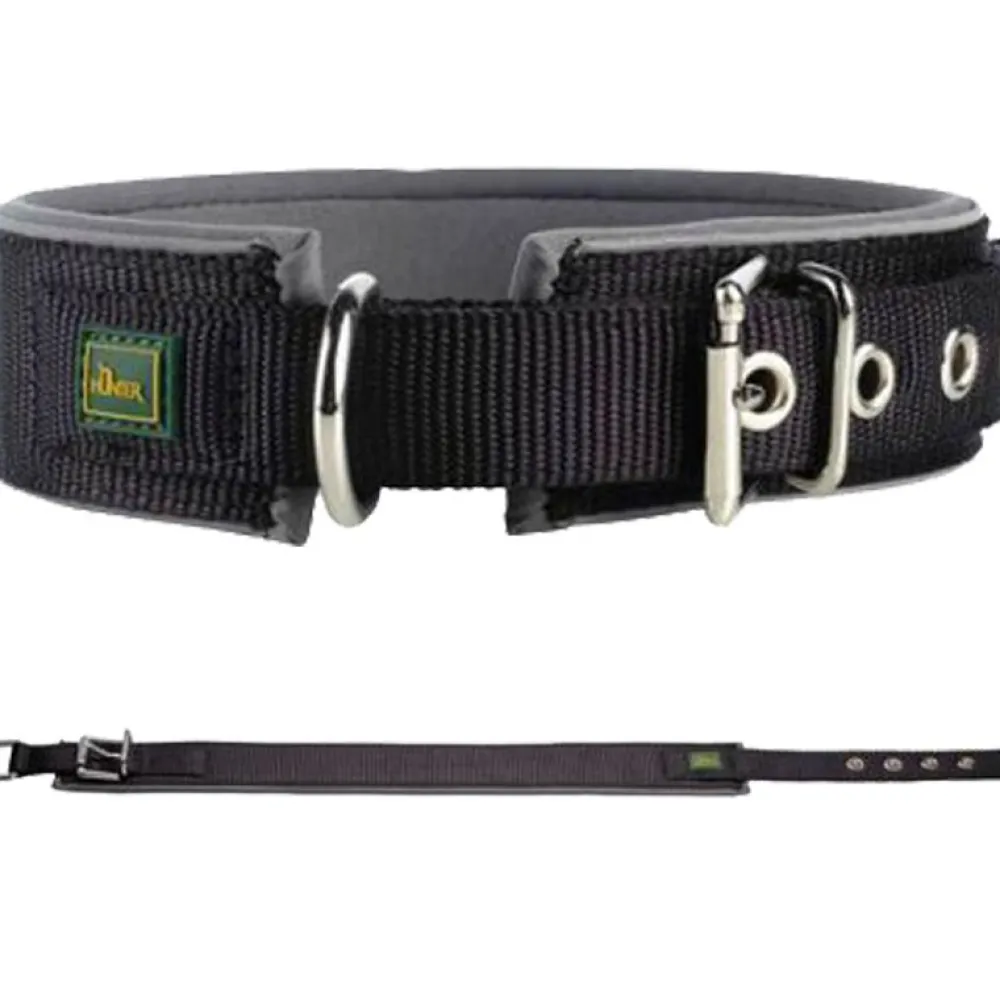 Halsbänder, Leinen & Geschirre>Futterfreund Hunter Halsband Neopren Reflect, schwarz/grau