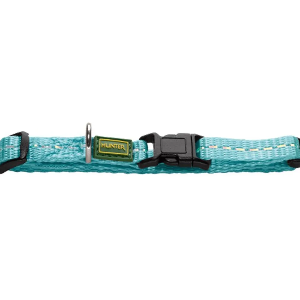 Halsbänder, Leinen & Geschirre>Futterfreund Hunter Halsung Tripoli Vario Basic, Nylon, reflekt, hellblau