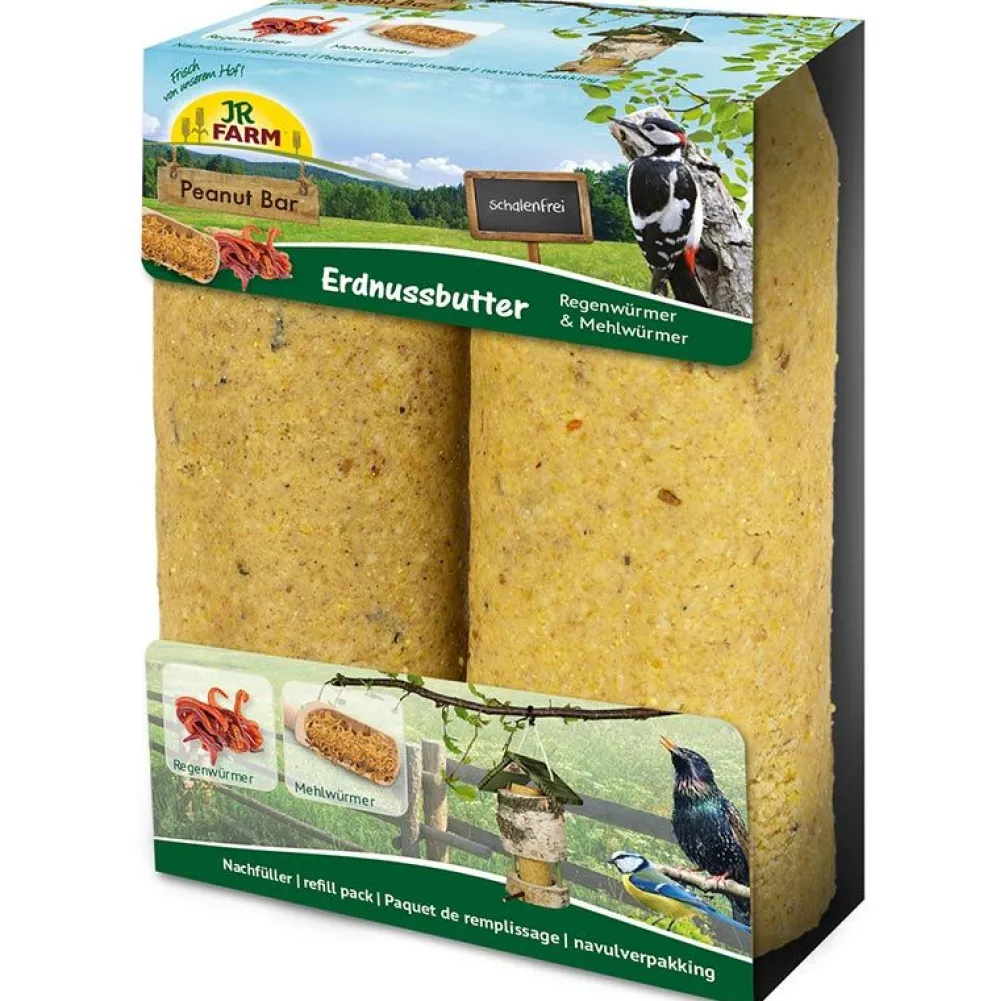 Wildvogelfutter>Futterfreund JR Farm Peanut Bar 2er-Pack Regenwürmer+Mehlwürmer 700g