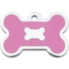 Adressanhänger|Adressanhänger Gravur>Futterfreund Knochen Groß Epoxy Pink