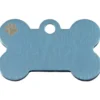 Adressanhänger|Adressanhänger Gravur>Futterfreund Knochen Klein Blau Pastell mit Motiv Pfote