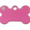 Adressanhänger|Adressanhänger Gravur>Futterfreund Knochen Klein Pink pastell mit Motiv Pfote