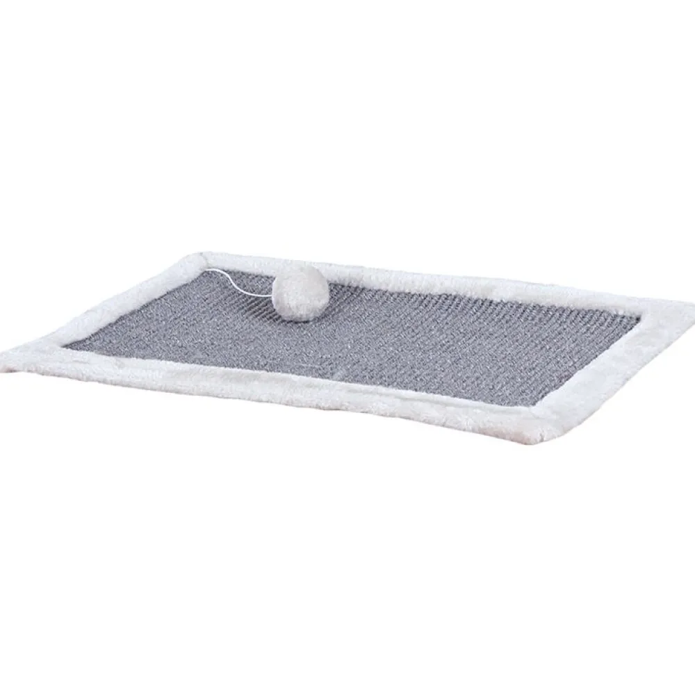 Kratzbretter>Futterfreund Kratzmatte Plüsch 55x35 cm, grau