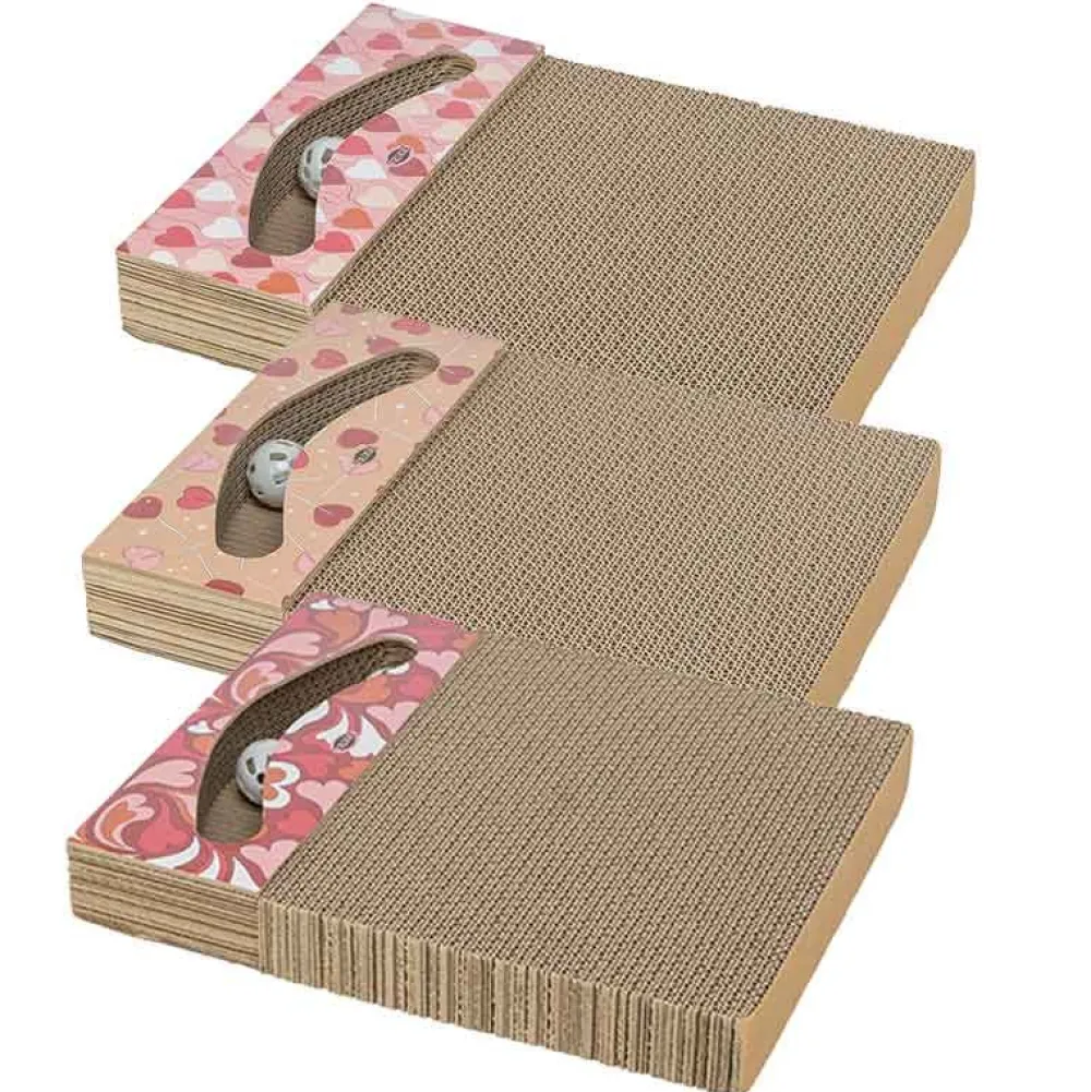 Kratzbretter|Katzenspielzeug>Futterfreund Kratzpappe Valentinstag, 38x5x30 cm