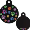 Adressanhänger|Adressanhänger Gravur>Futterfreund Kreis Groß Multi Paws