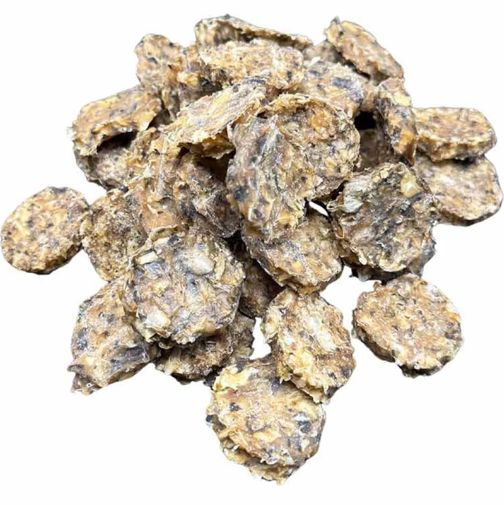 Henne Pet Food|Kronch>Futterfreund Kronch Kabeljau-Groschen mit Seealge 100g