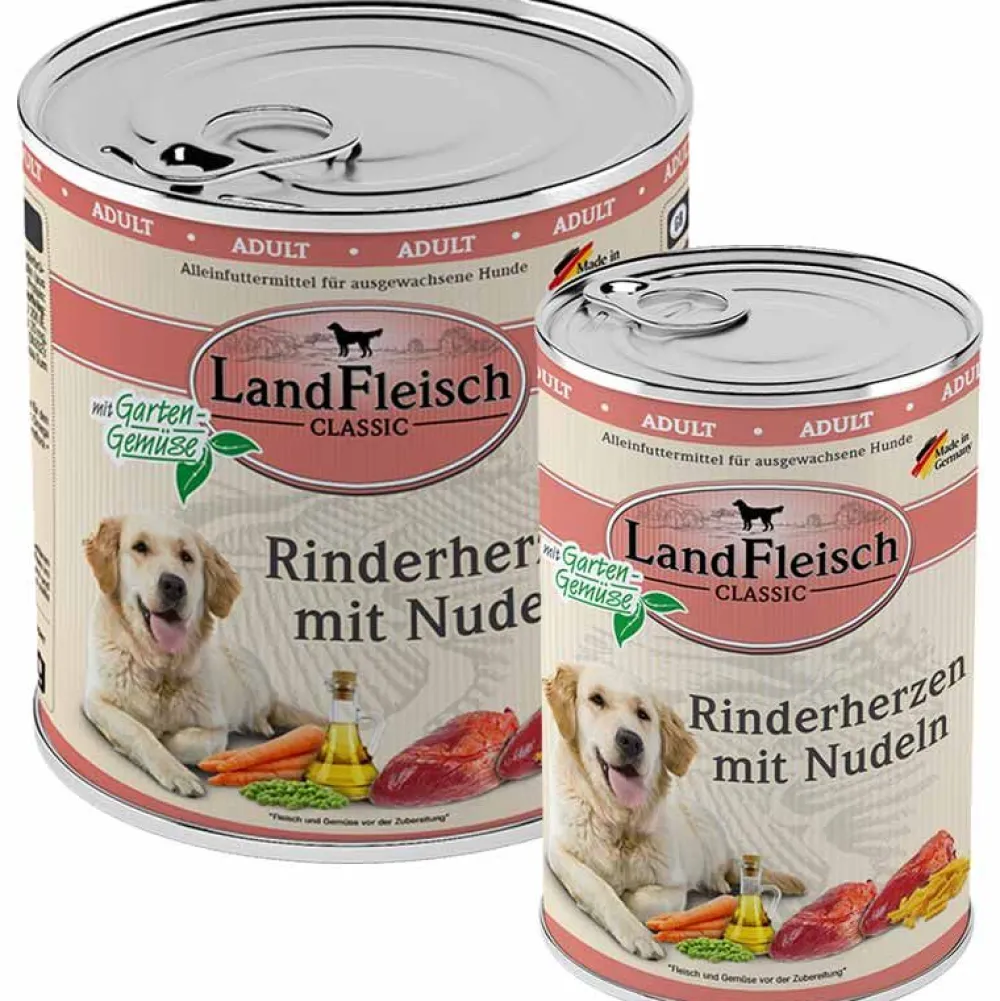 Landfleisch>Futterfreund Landfleisch pur Rinderherzen mit Nudeln