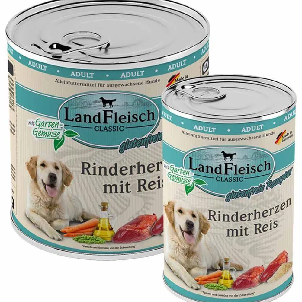 Landfleisch>Futterfreund Landfleisch pur Rinderherzen mit Reis