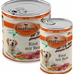 Landfleisch>Futterfreund Landfleisch pur Rind mit Reis (Extra mager)